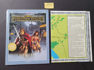 AD&D 2nd Edt FORGOTTEN REALMS WATERDEEP # 9249 FRE3 TSR KOMPLETT MIT KARTE VNC