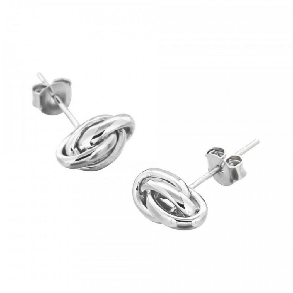 Boucles d'oreilles puces nœud antillais argent 925 pour peaux sensibles