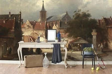 3D Oil Village Wallpaper Wall Mural Removable Self-adhesive Sticker 452