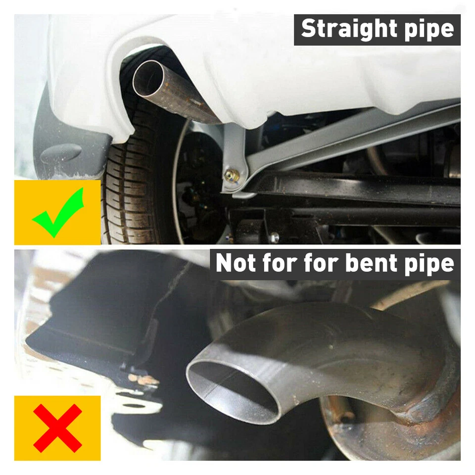 Tubo de escape universal con punta de silenciador de coche de acero inoxidable PARA 1,55 - 2,7 pinzones EOA Foto 4 de 4