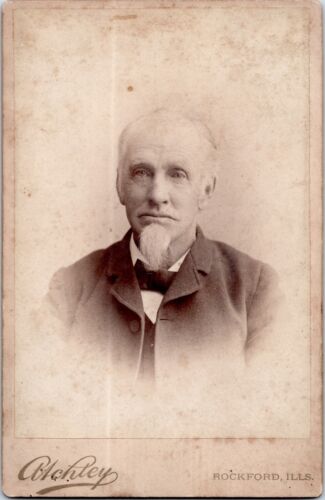 Antique Cabinet Card Photo Distinguished Gentleman Goatee 1800s ORIGINAL ID'd - Picture 1 of 2