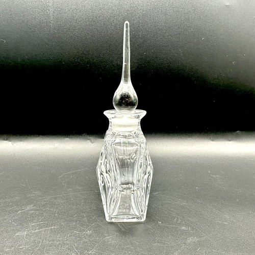 Beautiful Crystal Etched Glass Perfume Bottle With Dauber - Picture 4 of 7