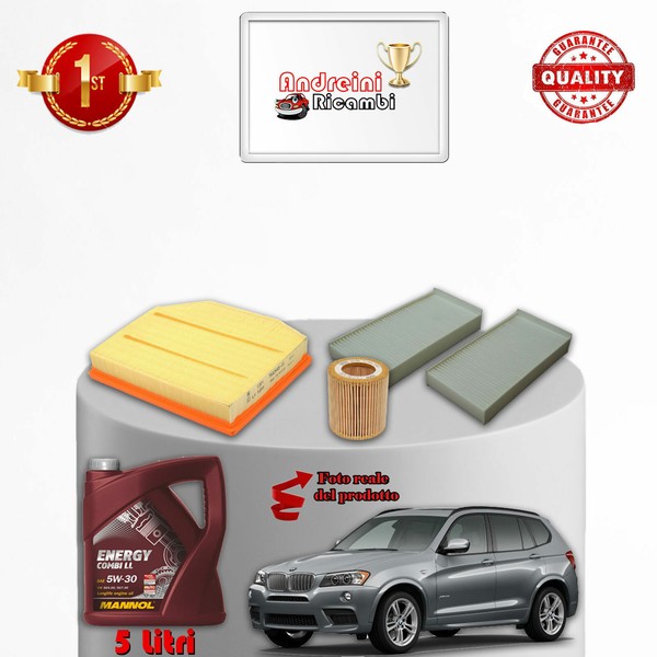 Wartungsset 3 Filter Und ÖL BMW X3 F25 18I 125KW 170PS Ab 2014-image