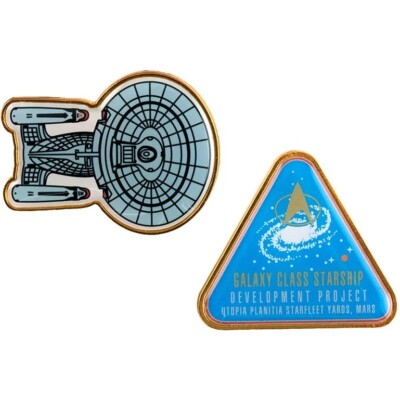 Star Trek The Next Generation Exclusive Pin Badge Set -Eaglemoss