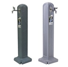 Wassersäule Wasserzapfsäule Entnahmestelle Wasserzapfstelle Anthrazit und Grau