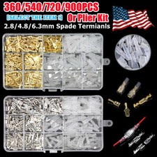 360/900X Assortment Male Female Spade Terminals Electrical Wire Crimp Connectors