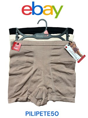 Skinnygirl Shaping Seamless Shorts Size L 3 Pairs~Style SG7016~TAMES YOUR TUMMY