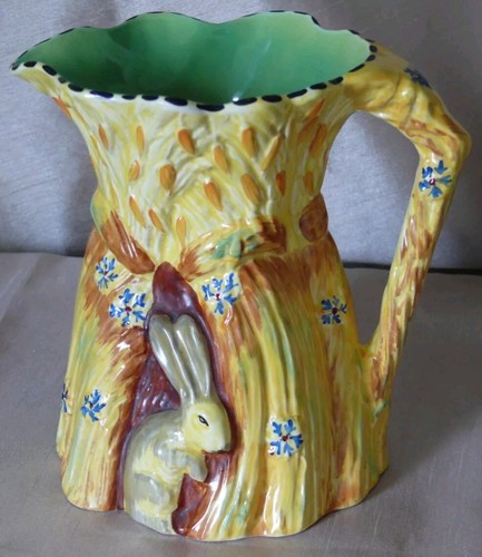 Burleigh : Large Flower-Jug : Rabbit in Wheat Sheaf : Art Deco | eBay ...