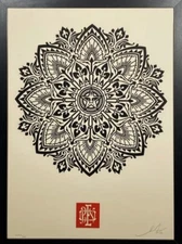 Shepard Fairey Obey MANDALA ORNAMENT Signed Numbered Screen Print xx/300 RARE