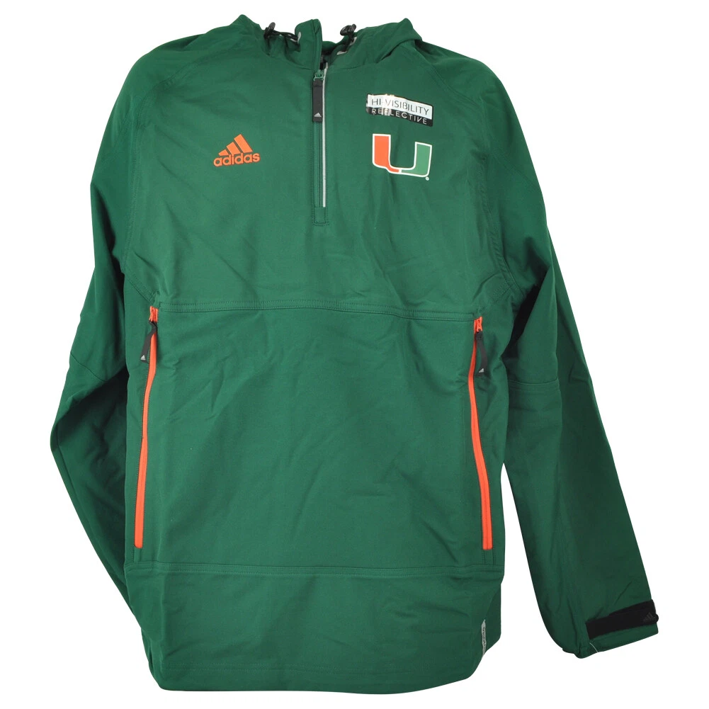 【超希少】adidas Miami Hurricanes ナイロンジャケット S adidas Miami Hurricanes Full Zip Player Travel ZNE Hoodie - Black