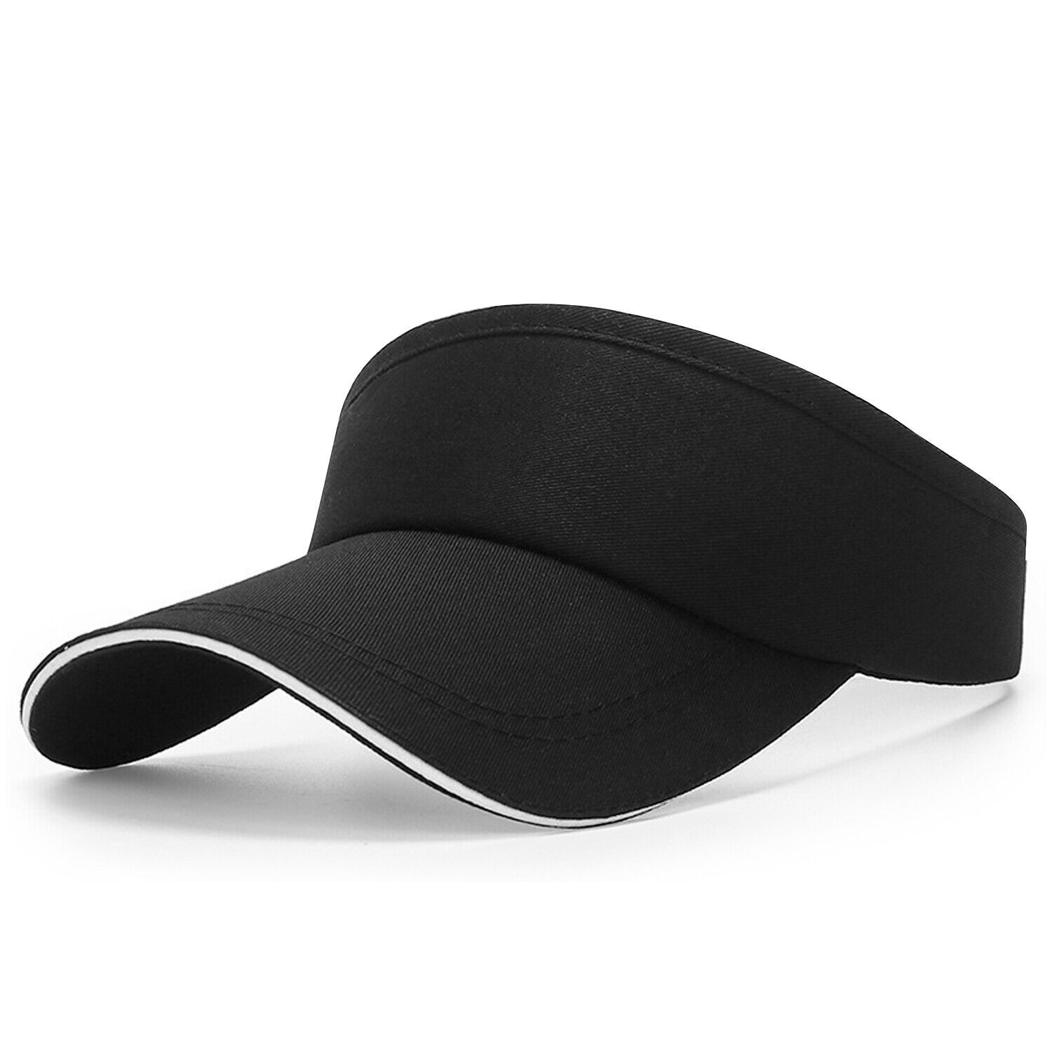 Mens Womens Visor Sun Hat Golf Tennis Beach Cap Adjustable Summer Plain