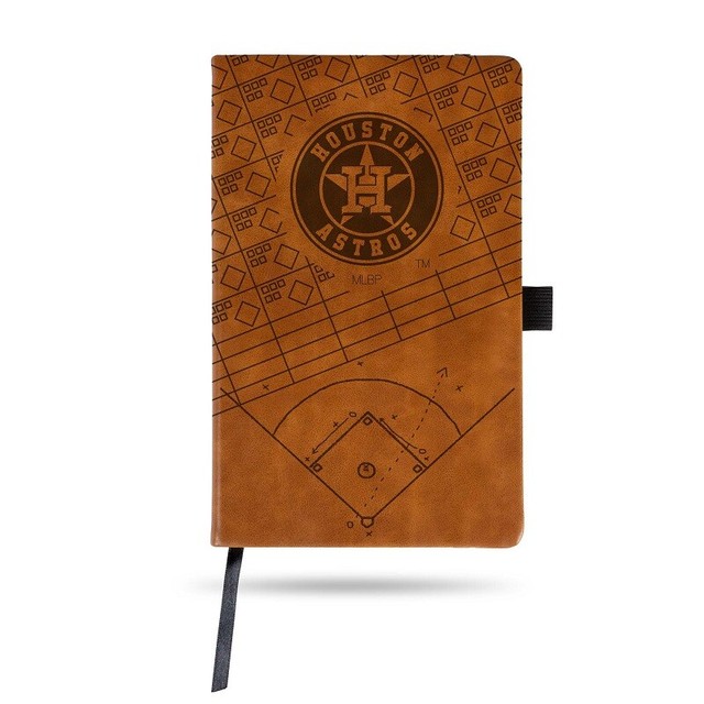 MLB Houston Astros Laser Engraved Leather Notebook Brown eBay