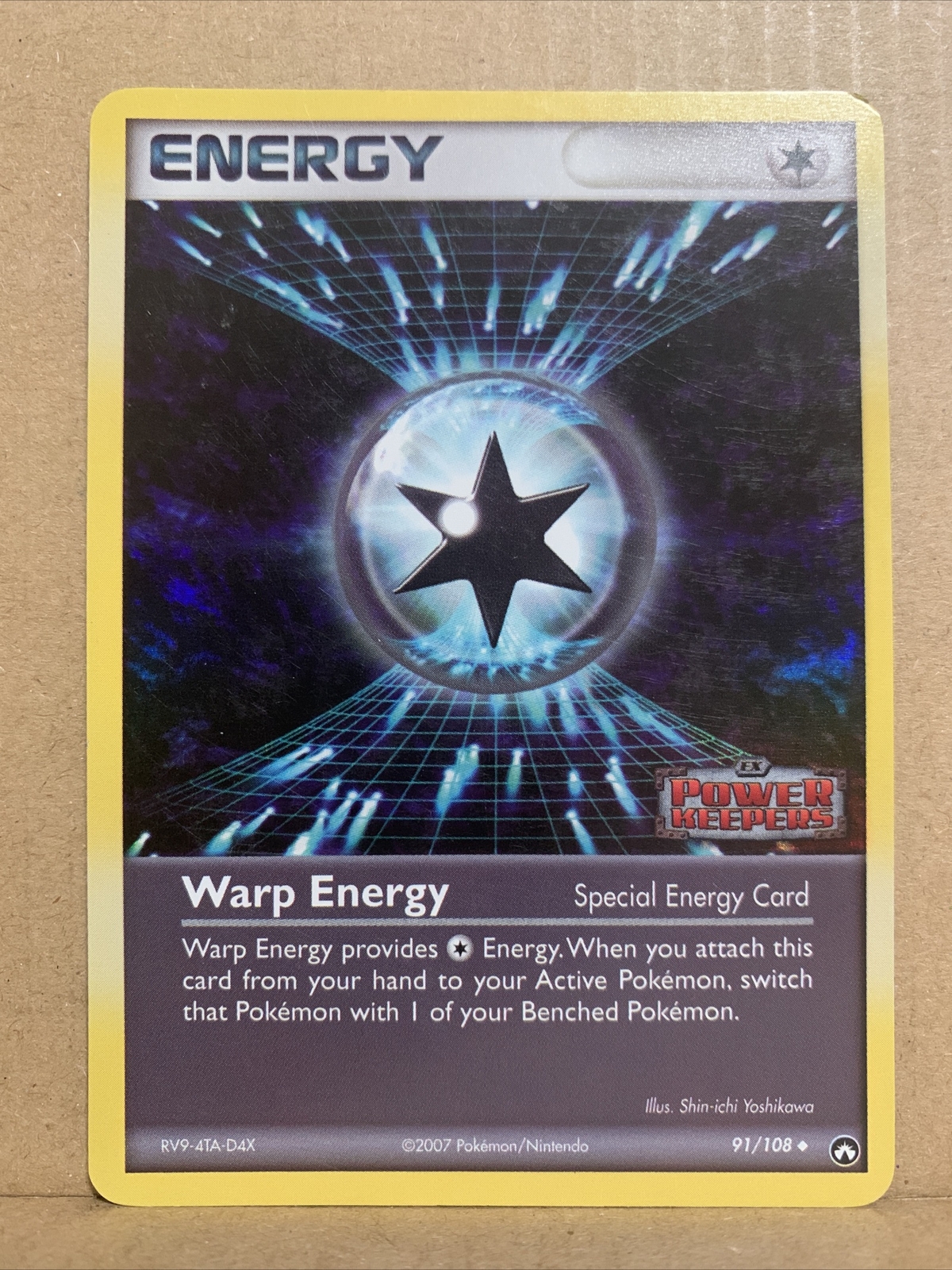 Warp Energy 91/108 Holo Uncommon Stamped Ex Power Keepers Pokemon Card