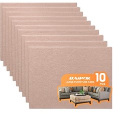 Felt Furniture Pads 10pcs 8" x 6" Self Adhesive Cuttable x 6", Beige