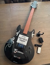 VTG Hardrock Hotel  Casino CD Player /Radio Full Size Guitar W/ Remote  Stand