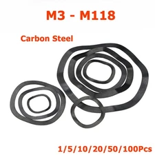 M3 - M118 Carbon Steel Wave Washers Spring Wavey Crinkle Spring Gasket All Sizes