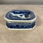Antique Chinese Export Canton Blue And White Salt Dish — photo 4