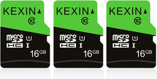 16GB Micro SD Card 3 Pack with SD Adapter Microsdhc Memory Card UHS-I C10 U1 Mic
