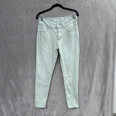 Seven7 Women's Ankle Skinny Light Wash Mint  Stretch Denim Jeans 5-Pocket