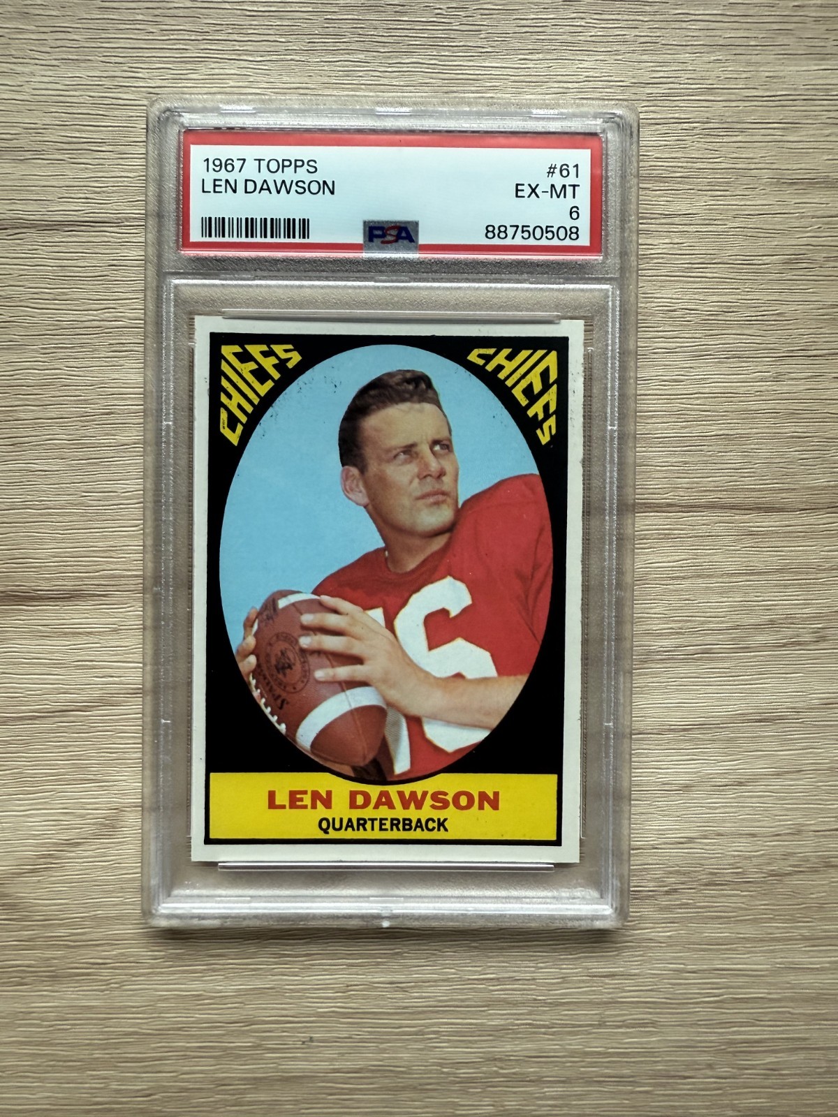 1967 Topps Len Dawson #61 PSA 6