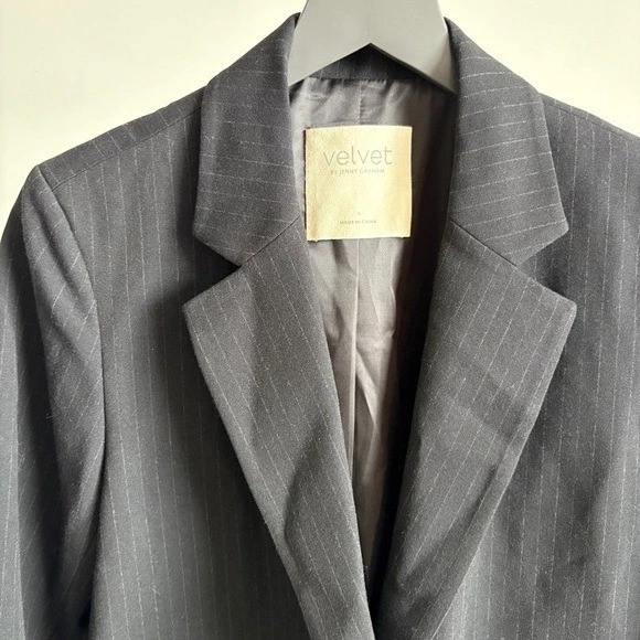 $375 NWT Cinder Velvet by Jenny Graham Pin Stripe Blazer #2 Sz Small - Image 4 of 4