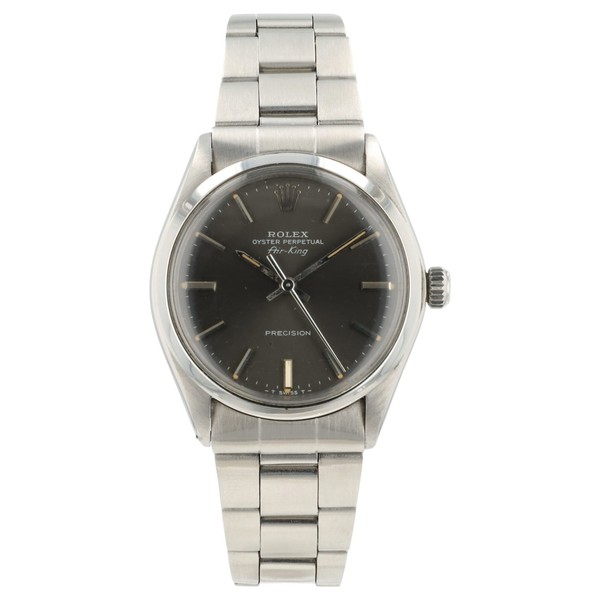 Rolex Air-King Gray Dial Stainless Steel 34mm Automatic Men's Watch 5500