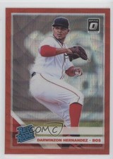 2019 Panini Donruss Optic Rated Rookies Red Wave Prizm Darwinzon Hernandez lm4