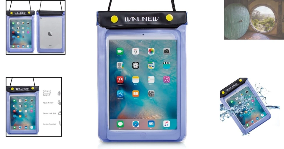 Funda Impermeable Universal Azul para Lectores Electrónicos - Protección Resistente al Polvo y al Agua Foto 2 de 4