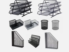 Desk Organiser Metal Mesh Magazine File Document Letter Tray Pen Pencil Holder
