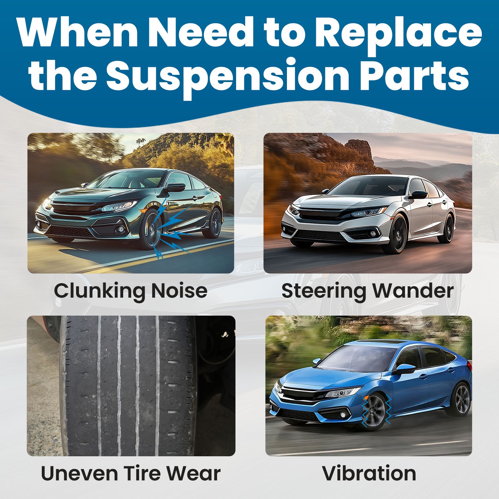 2x Front Lower Control Arms w/ Ball Joints Left & Right for 2016-2022 Honda HR-V