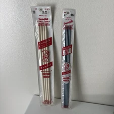 Vintage New Susan Bates Double Point Silvalume & Luxite Knitting Needles 10”
