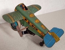 ancien jouet tôle mécanique - AVION - par GUNTHERMANN - SG Allemagne