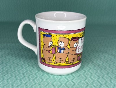 Vintage Retro Happy Birthday Bären Party Tasse STL England Neuheit Sammlerstück