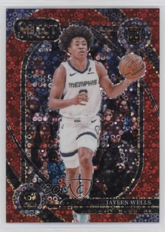 2024-25 Panini Select Courtside Red Disco Prizm 49/49 Jaylen Wells #267 1o2