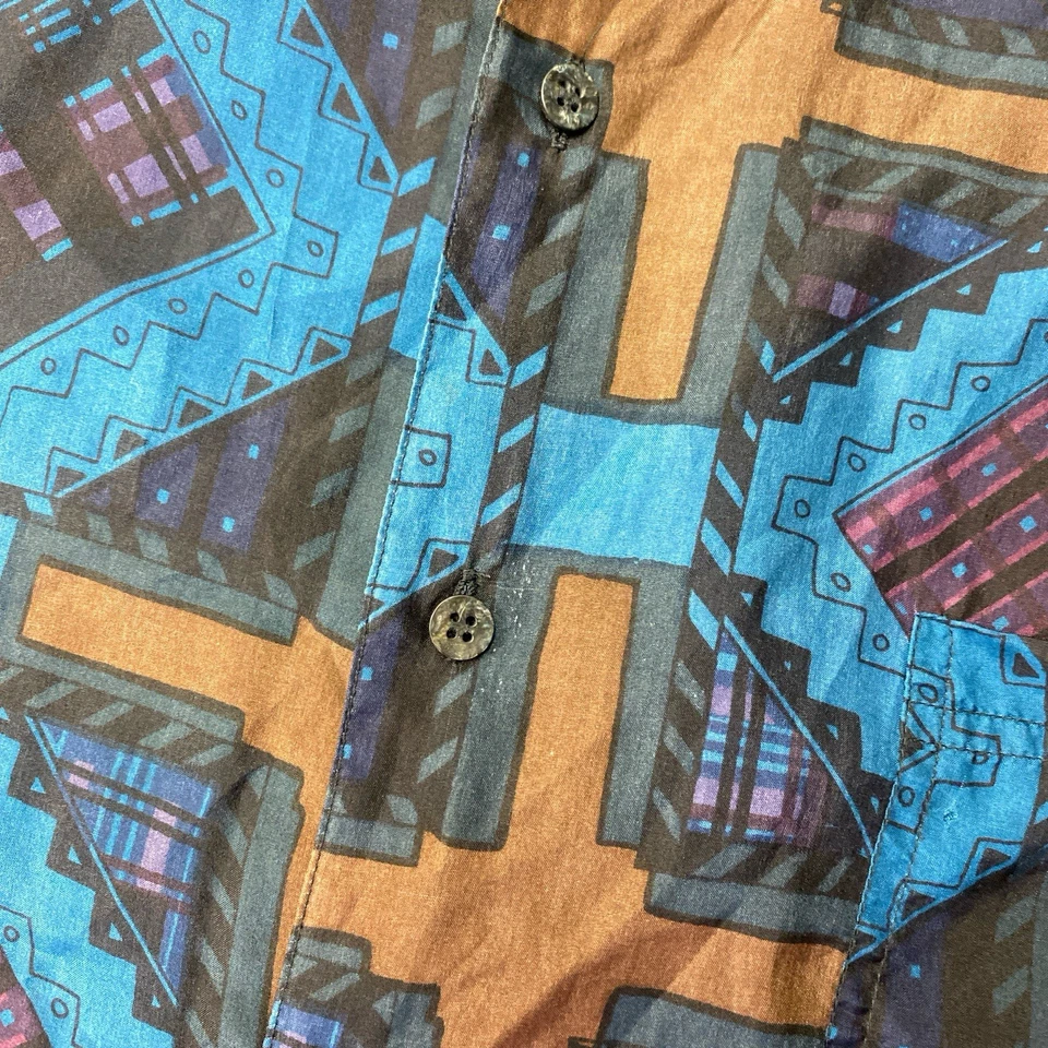 Montage Pour Homme Vintage 90s Silk Long Sleeve Button Up Shirt Men's Medium - Image 4 of 4