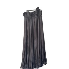 Jovani Silk Black Rosette One Shoulder Evening Gown Size 18 – Prom/Formal