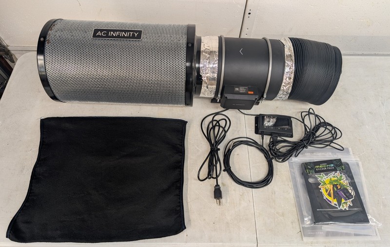 AC Infinity / 8” Inline Duct Grow Fan, Controller, Filter Assembly / NO RESERVE