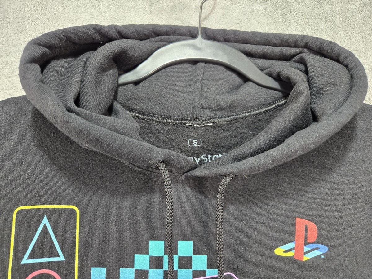 Vintage 90s Sony Playstation Hoodie Sweatshirt Small Black Vintage 90s Sony Playstation Hoodie Sweatshirt Small Black