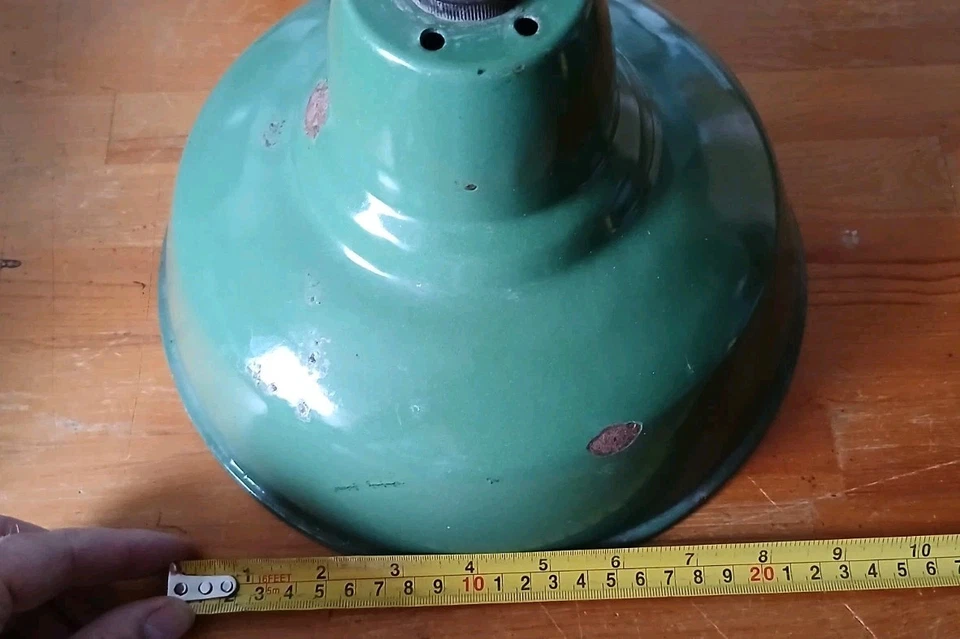 Industrial Green Enamel Light Shade - Image 3 of 3