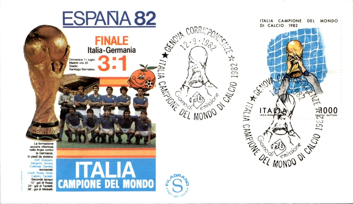 Autocollant Vintage Mondial 1982 - Ballon De Foot - Fabriqué En Italie