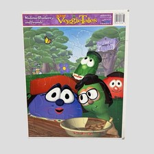 Veggie Tales vintage Tray Puzzle Madame Blueberry And Friends Big Idea 1998