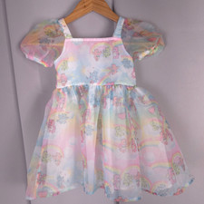 Care Bears Dress Pink Organza 2024 Licensed Retro Cartoon Toddler Girl 4T Whimsy