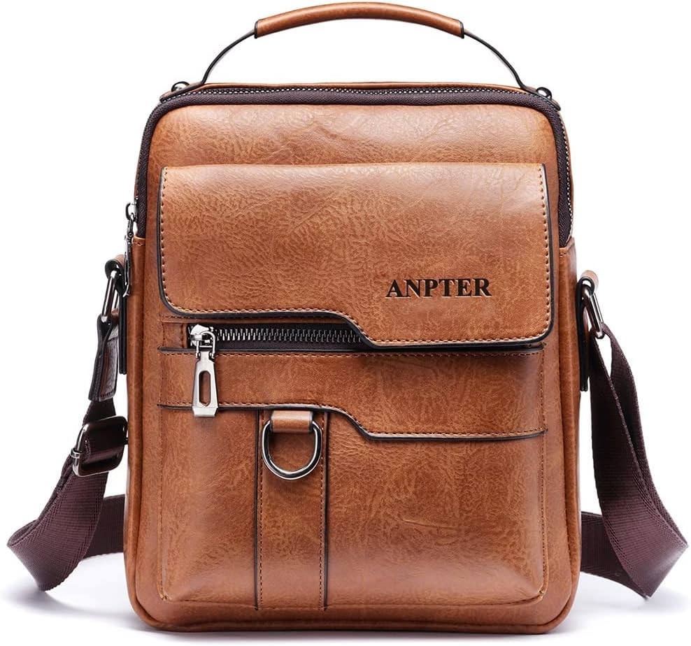 Bolso De Hombre Cuero Para Hombre Carteras Piel Pecho Mochila Viaje Bandolera US