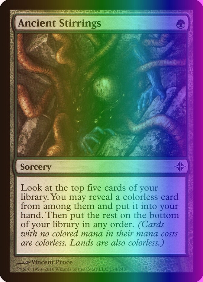 MTG Magic the Gathering Ancient Stirrings (174/255) Rise of the Eldrazi LP FOIL