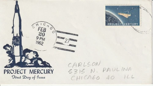 1193 4c Project Mercury February 20 1962 FDC First Day Chicago Illinois