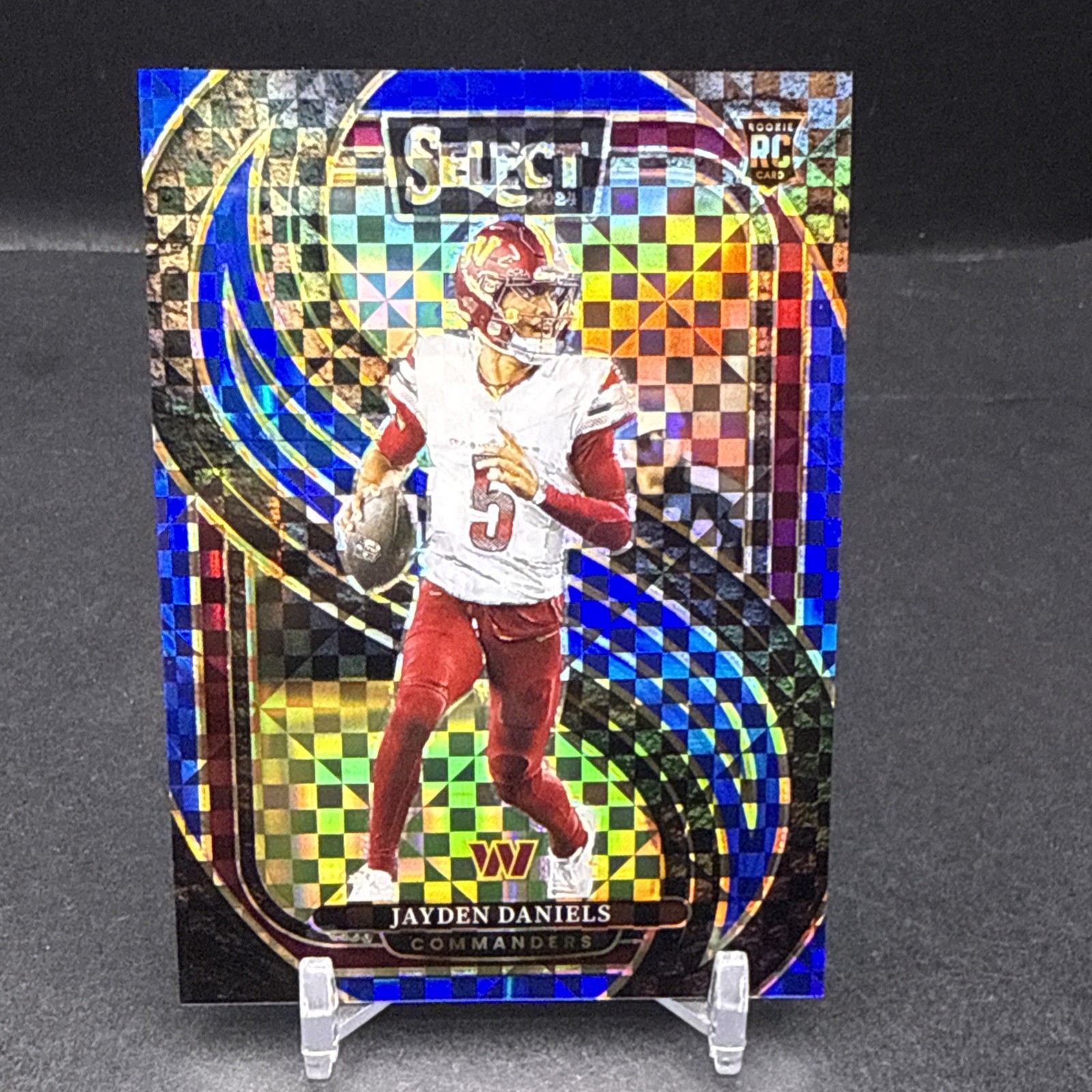 2024 Panini Select Jayden Daniels RC #112 Blue Prizm SP 124/175 Commanders DL1