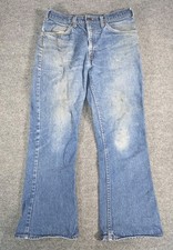 Vintage 70s Levis Orange Tab Bell Bottom Flare Blue Jeans Size 32x28 Vintage