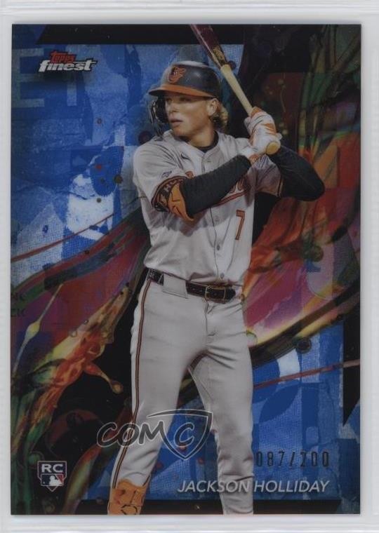 2024 Topps Finest Common Blue Refractor 87/200 Jackson Holliday #76 0fz3