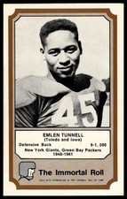 1974 Fleer Football Patches Emlen Tunnell #NNO New York Giants - Excellent