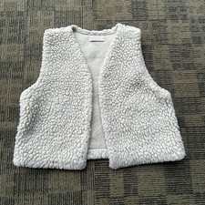 Vtg 70’s Deep Pile White Sherpa Vest Women’s Medium Made In USA
